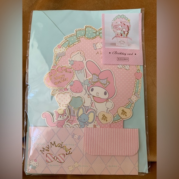 NEW MY MELODY & CINNAMOROLL BIRTHDAY CARDS - Picture 2 of 4